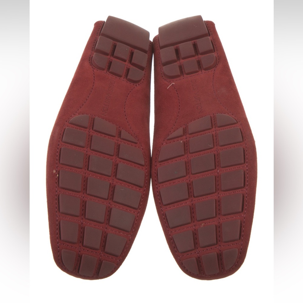 Louis Vuitton Monte Carlo Red Suede Loafers - Picture 5 of 5